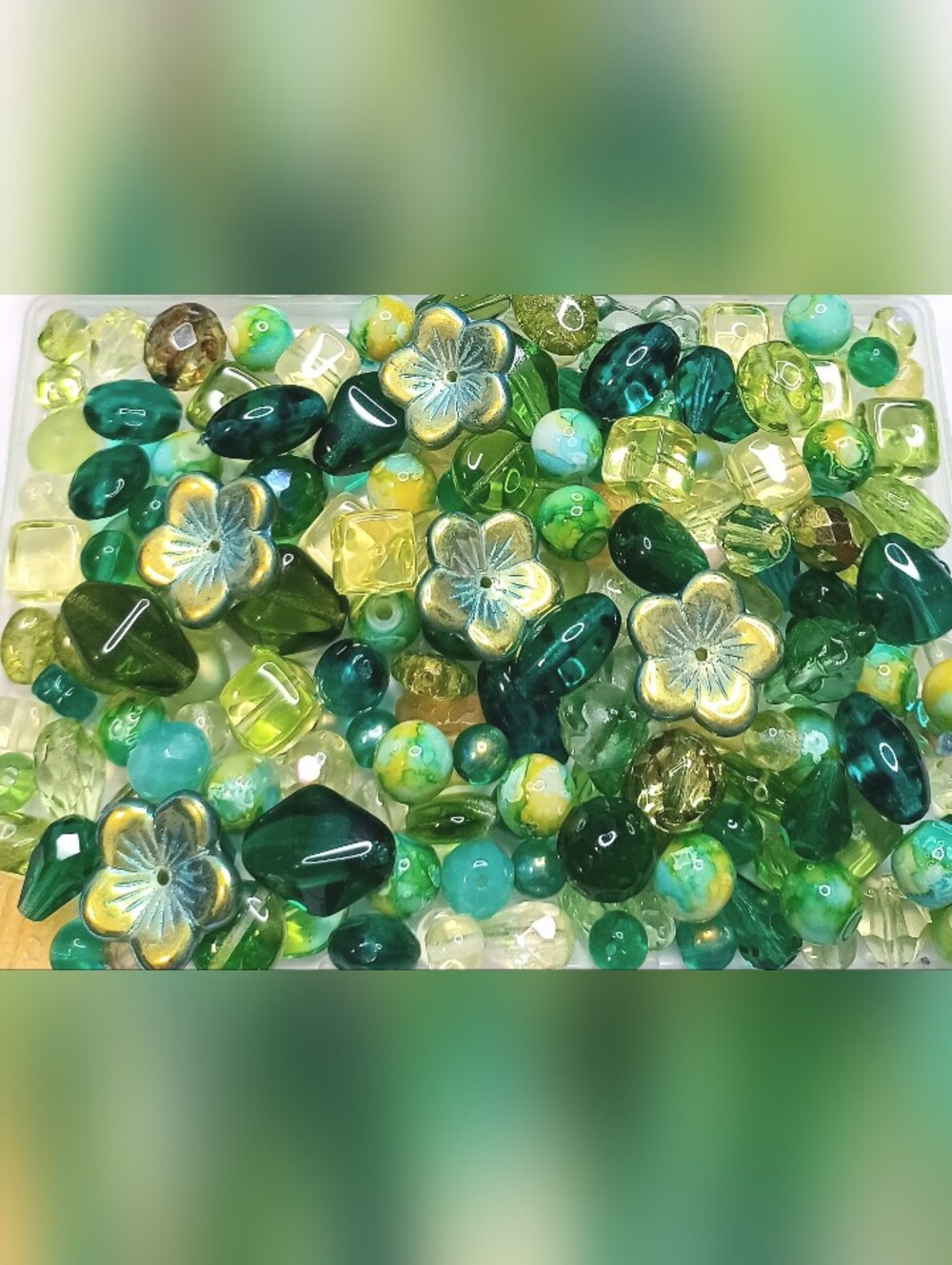 Czech glass loose bead mix jewelry-making